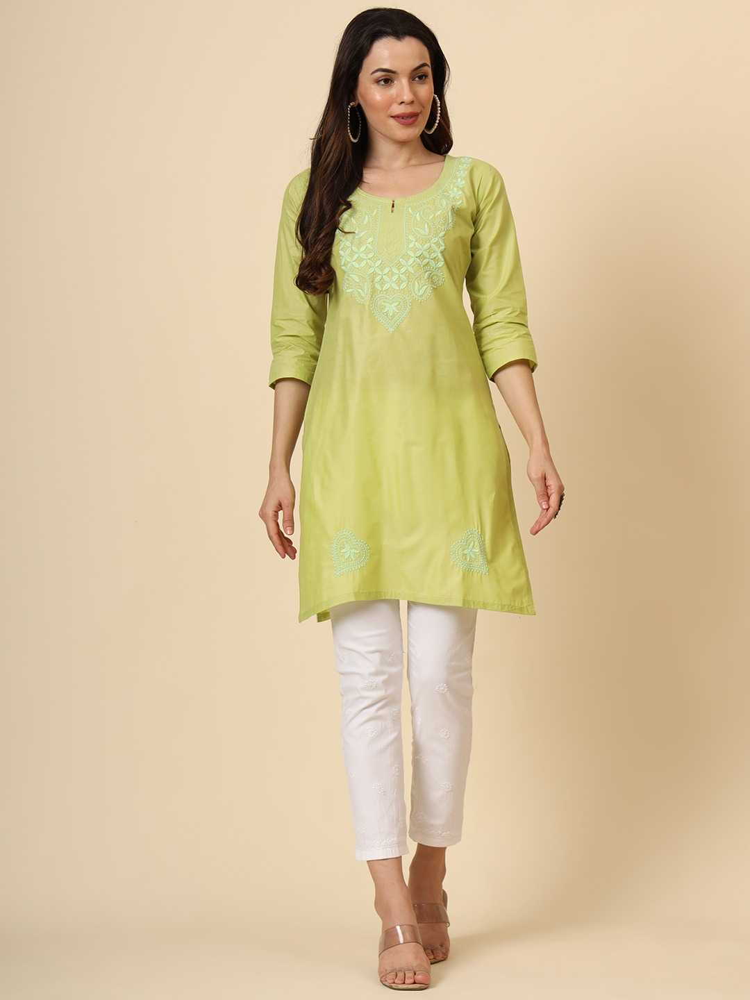 pr heera mandi classic look cotton fullstitch long kurti 