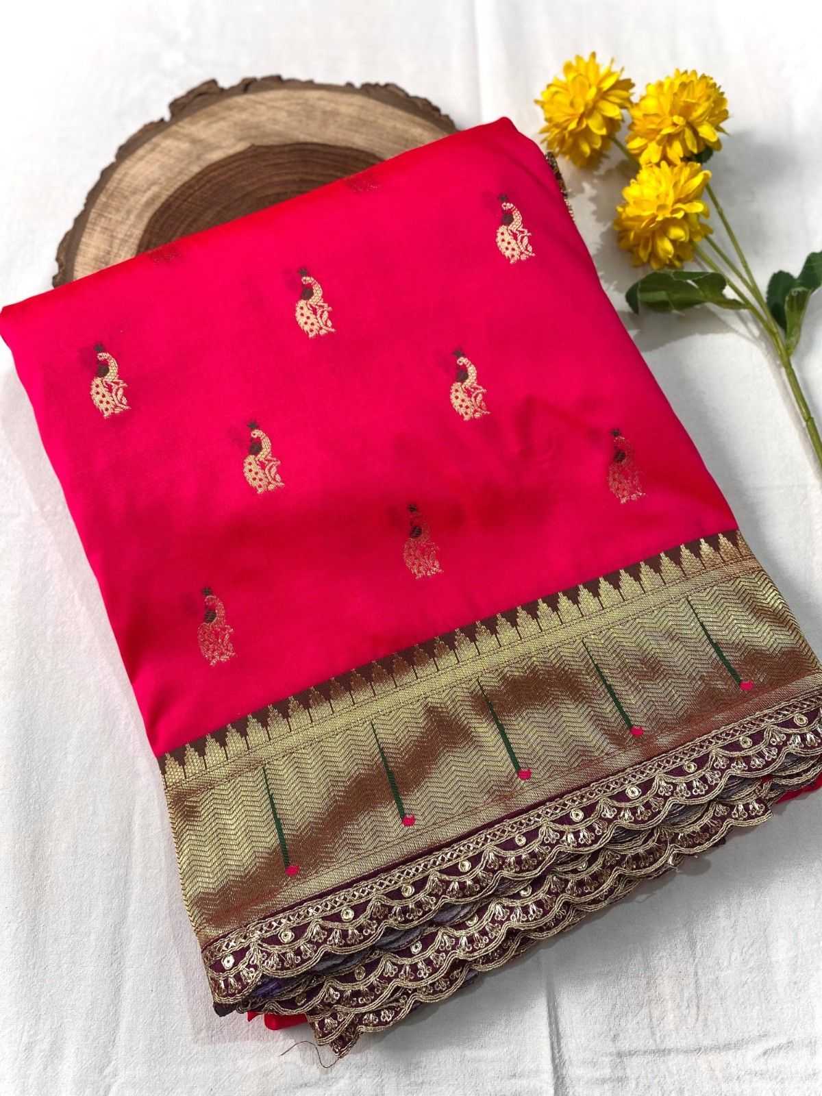 pr kc 3010 paithani silk women indian saree with fancy blouse 