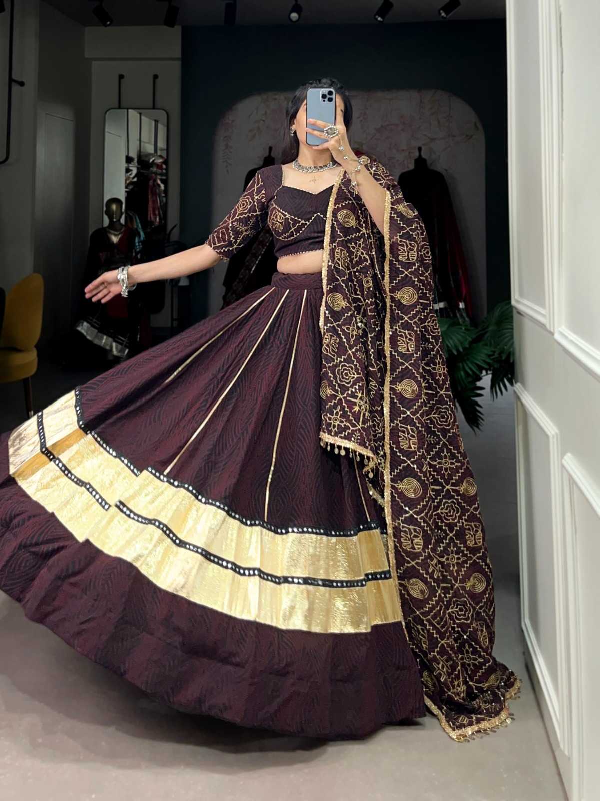 pr lnb1702 georgette bandhej print readymade navratri lehenga choli 