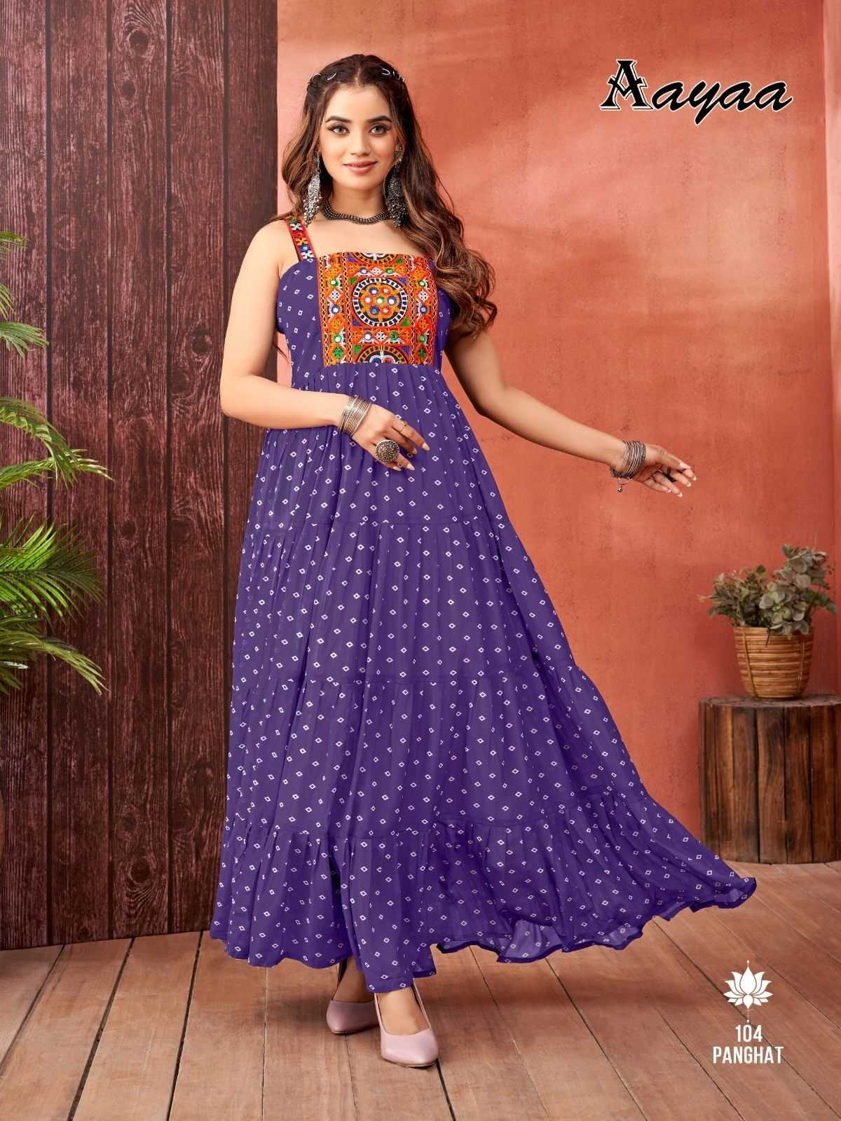 pr panghat vol 1 georgette navratri special readymade big size gown 