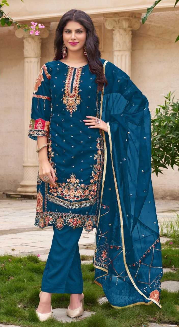 ramsha 1168 hit design organza modal pakistani dress material 