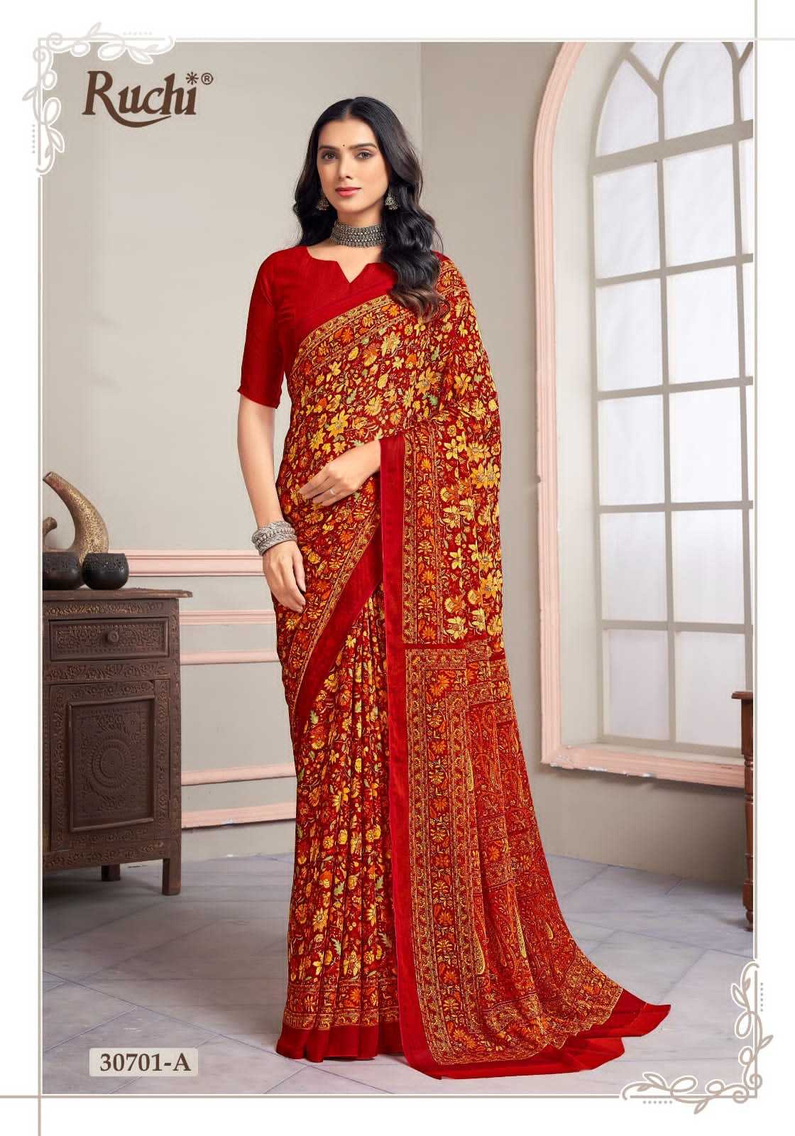 ruchi star chiffon vol 147 fancy chiffon saree for women