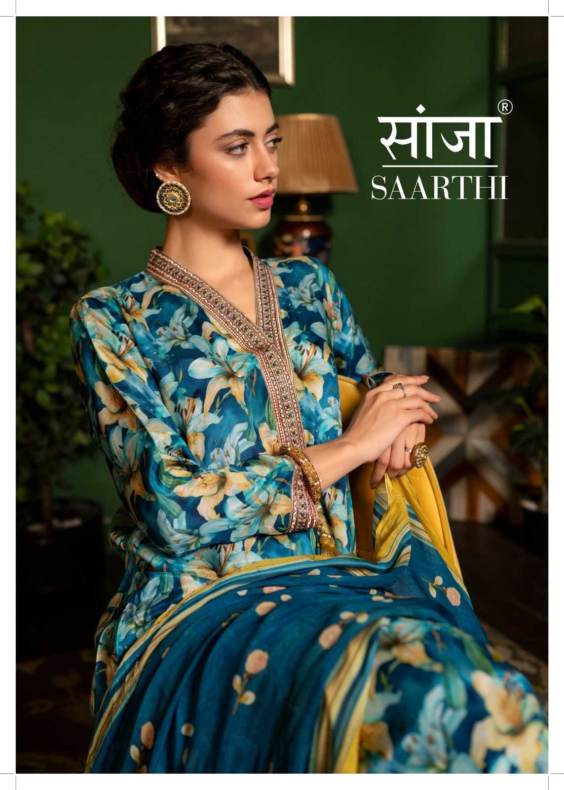 saarthi by saanja viscose muslin digital print suits online