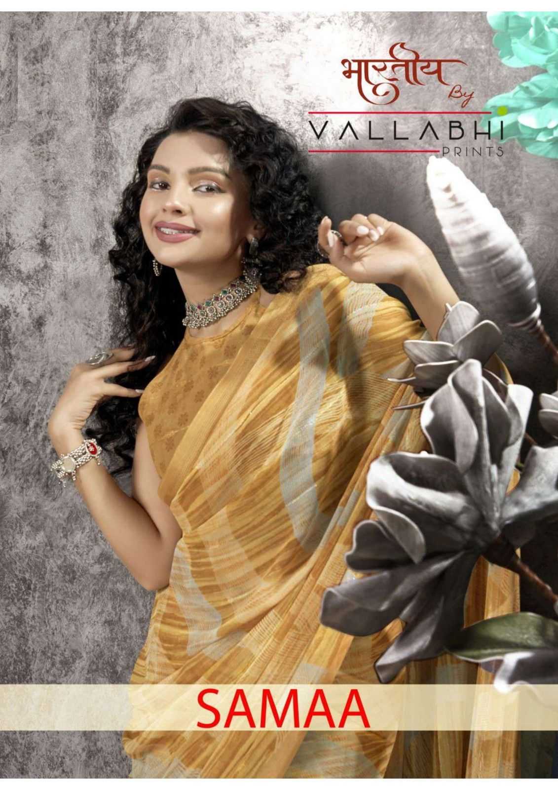 samaa by vallabhi prints georgette comfy wear women saree