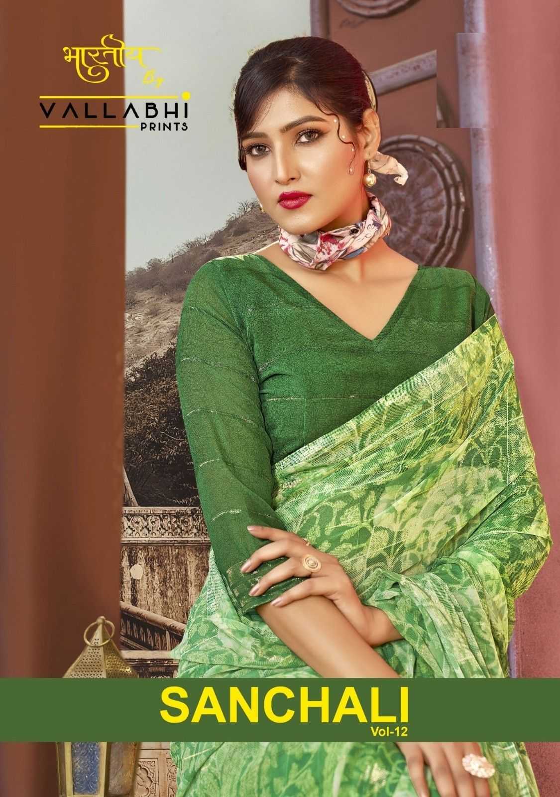 sanchali vol 12 by vallabhi unique print georgette women saree