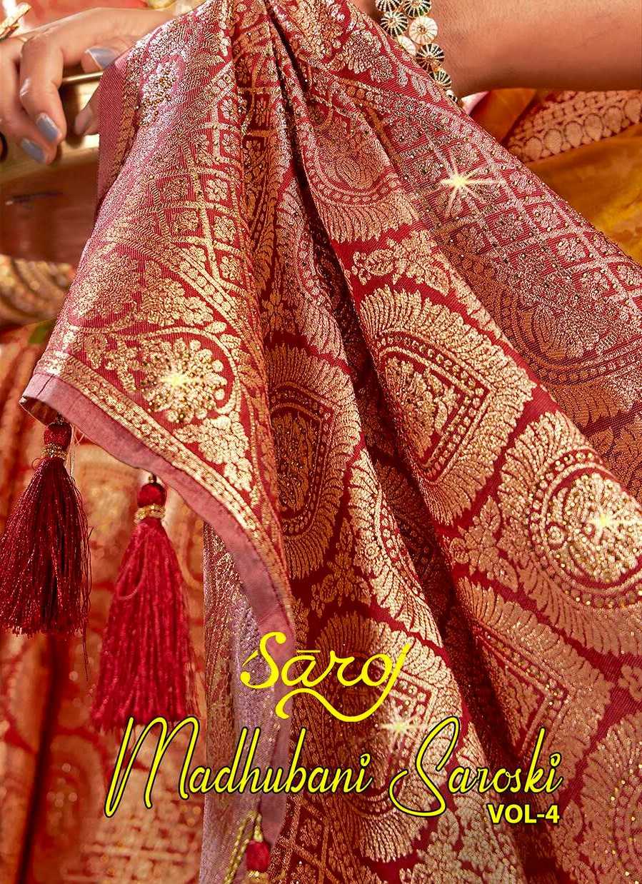 Saroj Madhuani Swaroski vol.3 50*600 silk sarees