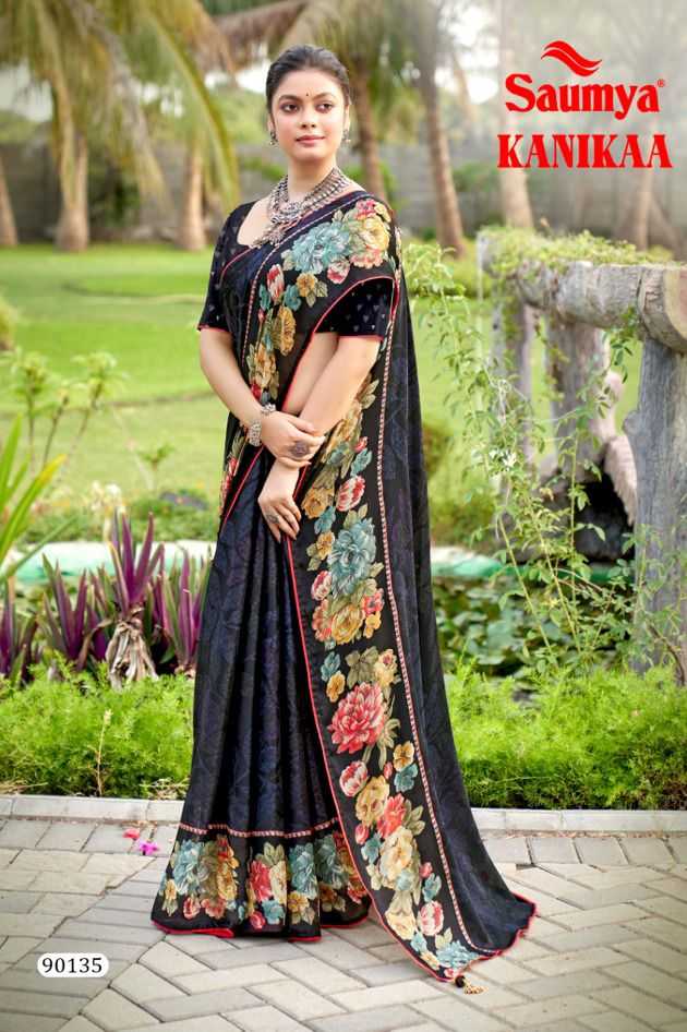 saumya kanikaa discharge print crape saree online