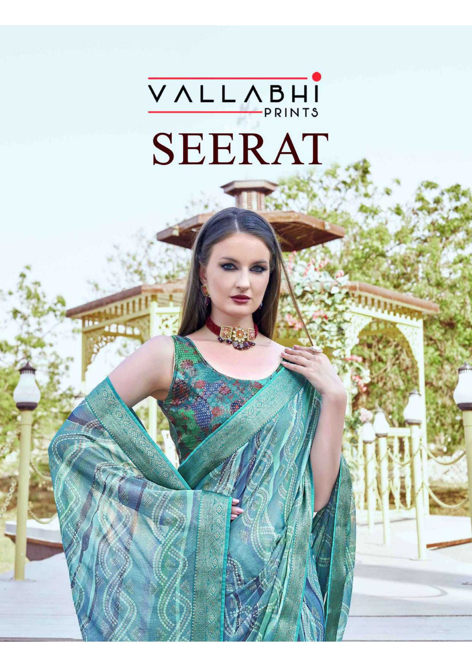 seerat by vallabhi prints stylish print brasso saree for women