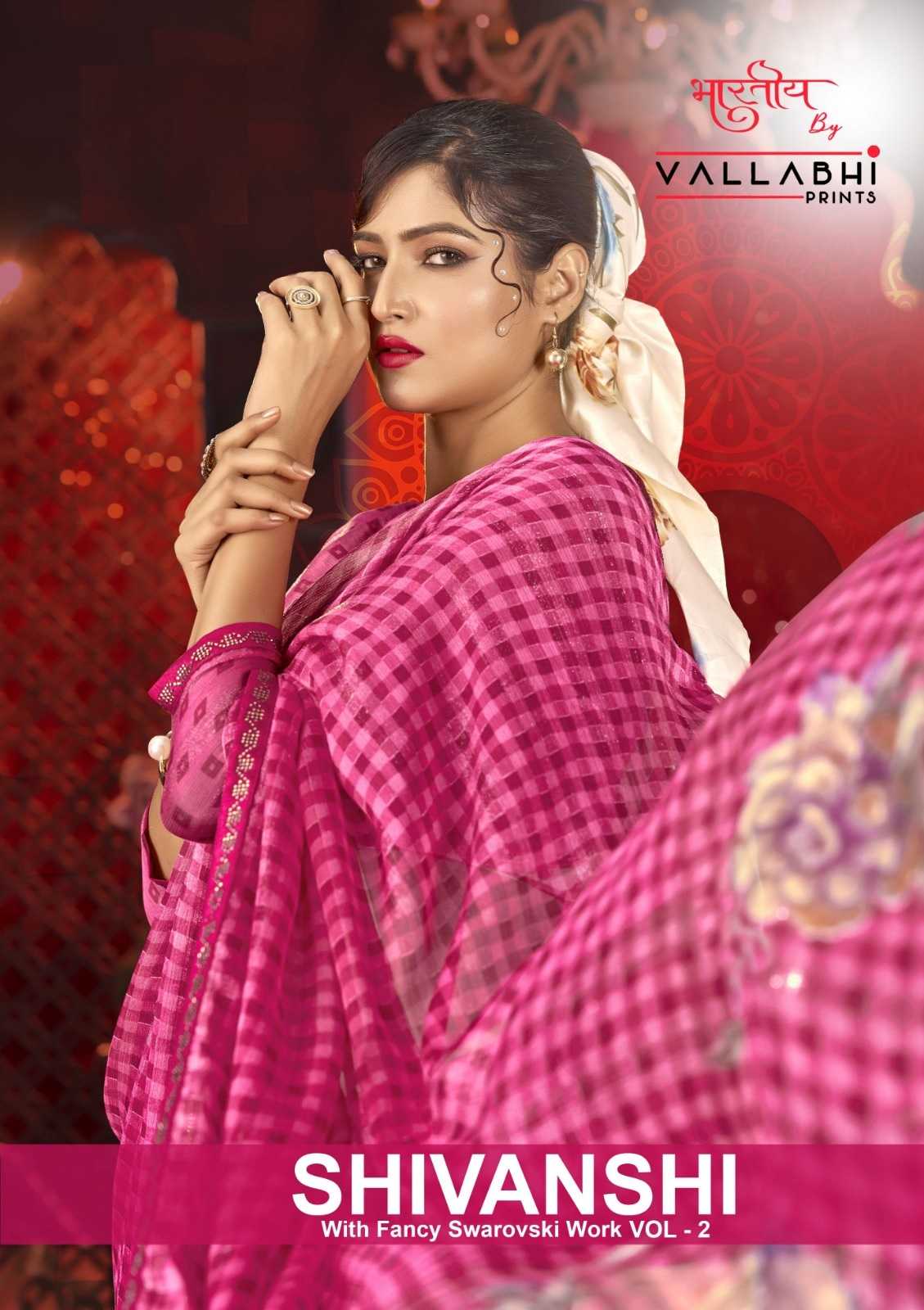 shivanshi vol 2 by vallabhi prints colour chiffon saree for women 