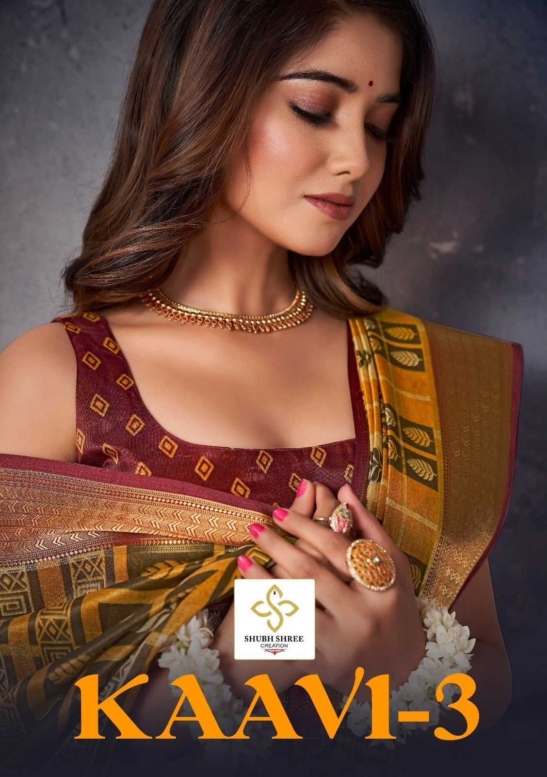 shubh shree creation kaavi vol 3 dola elegant style saree supplier 