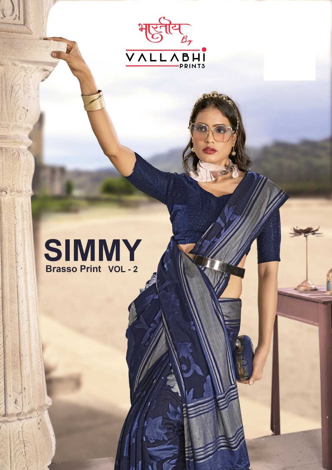 simmy vol 2 by vallabhi prints attractive look brasso saree