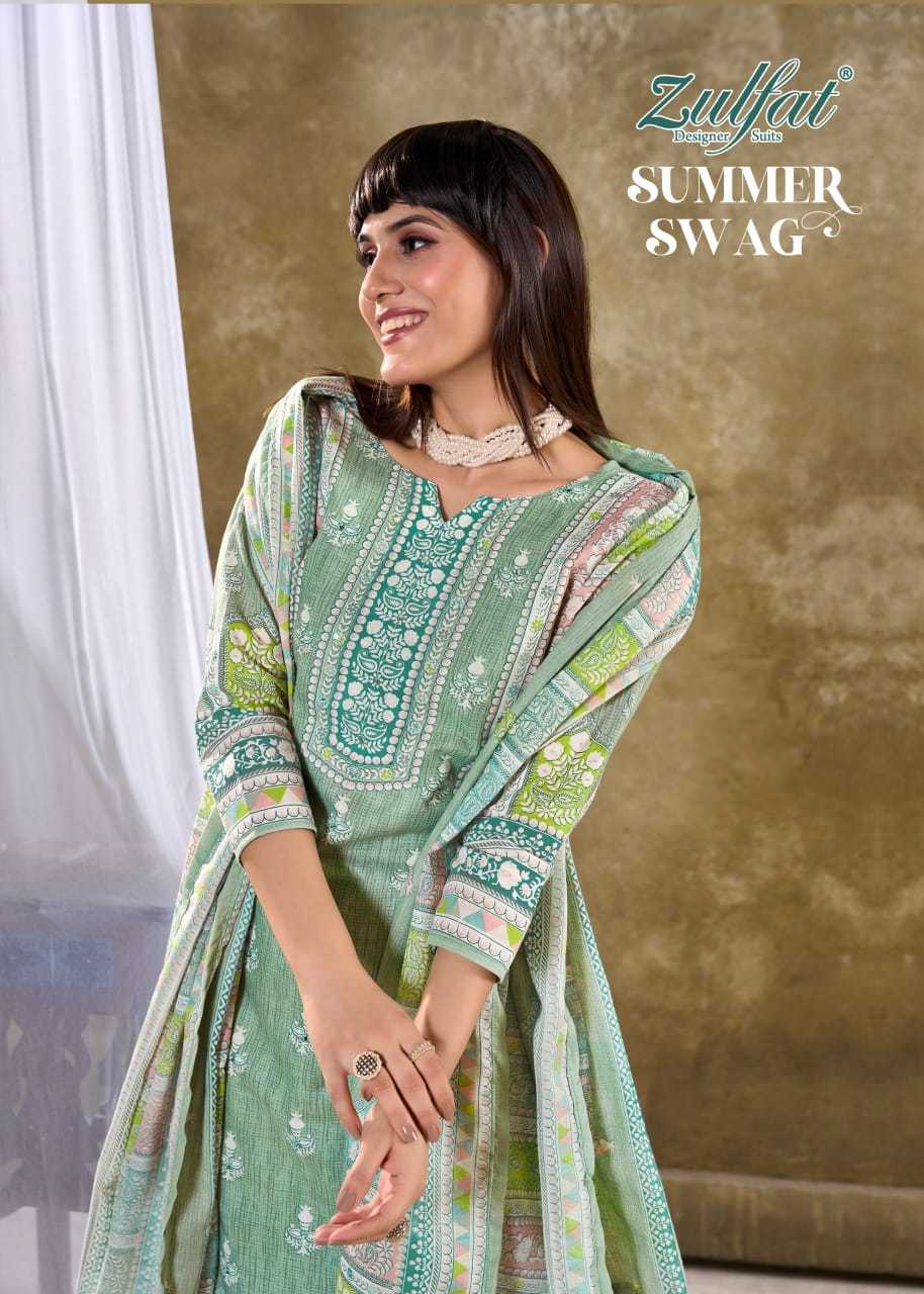 summer swag by zulfat designer simple pakistani dress material 