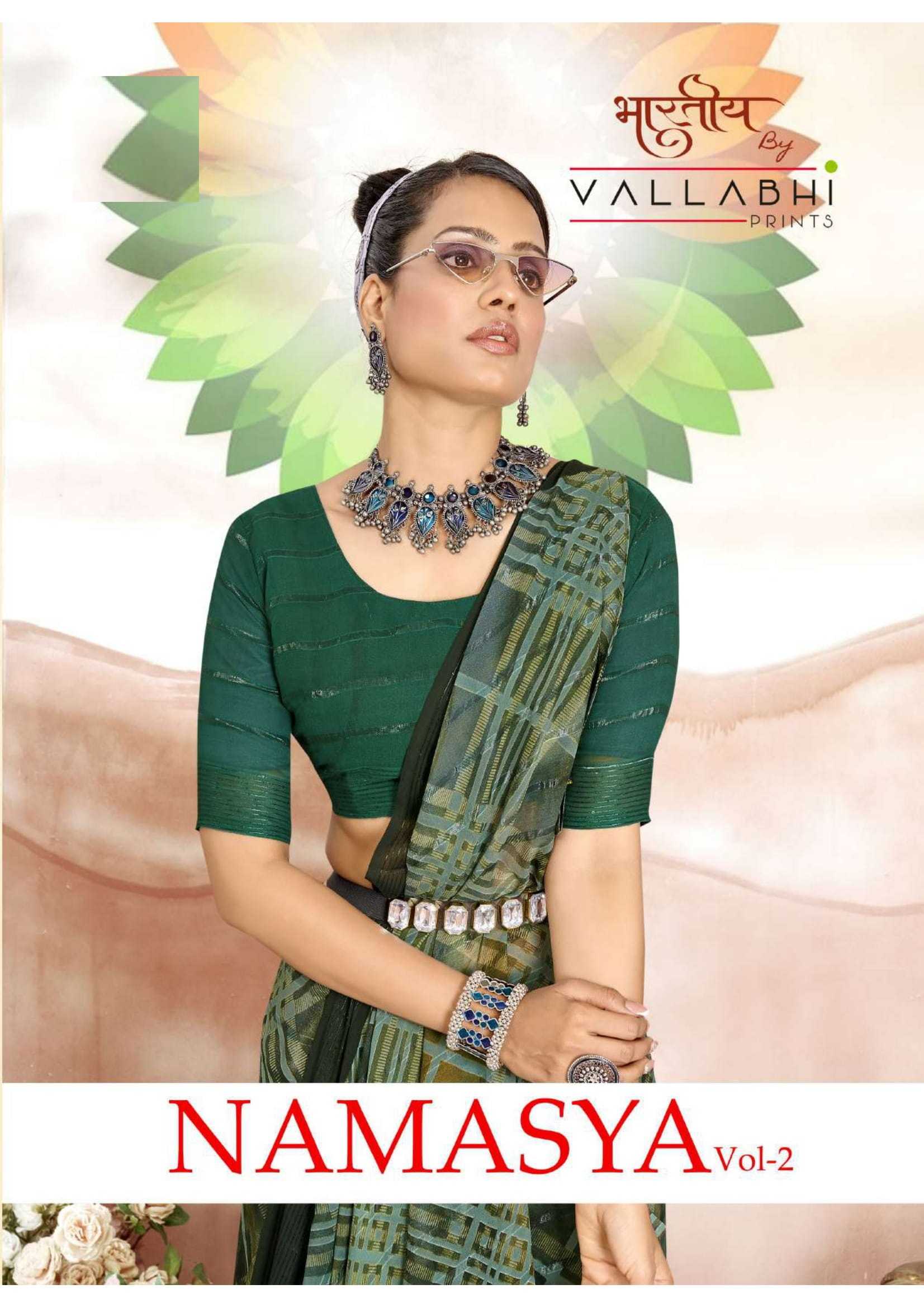 vallabhi prints namasya vol 2 georgette attractive colour saree