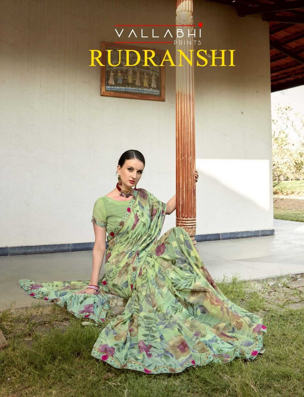 vallabhi prints rudranshi georgette stylish saree collection