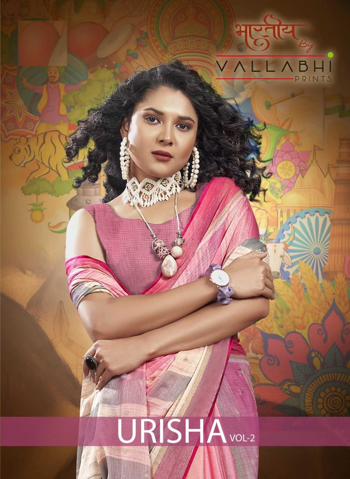 vallabhi prints urisha vol 2 different colour brasso saree