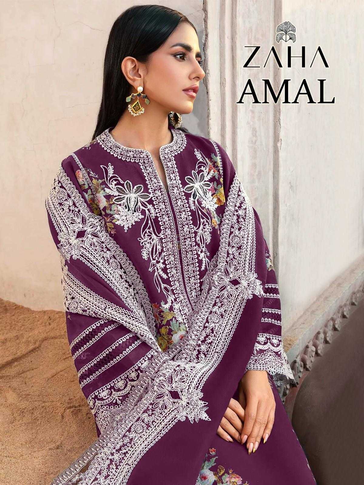 zaha amal 10356 cambric cotton designer pakistani dress material 