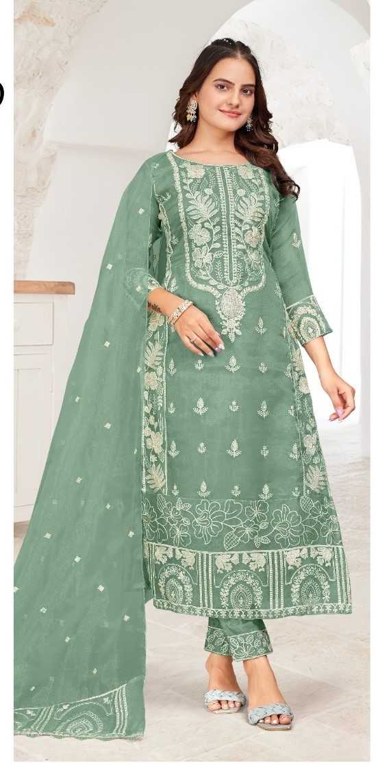 alzohaib 1016 embroidery pakistani organza ladies suits