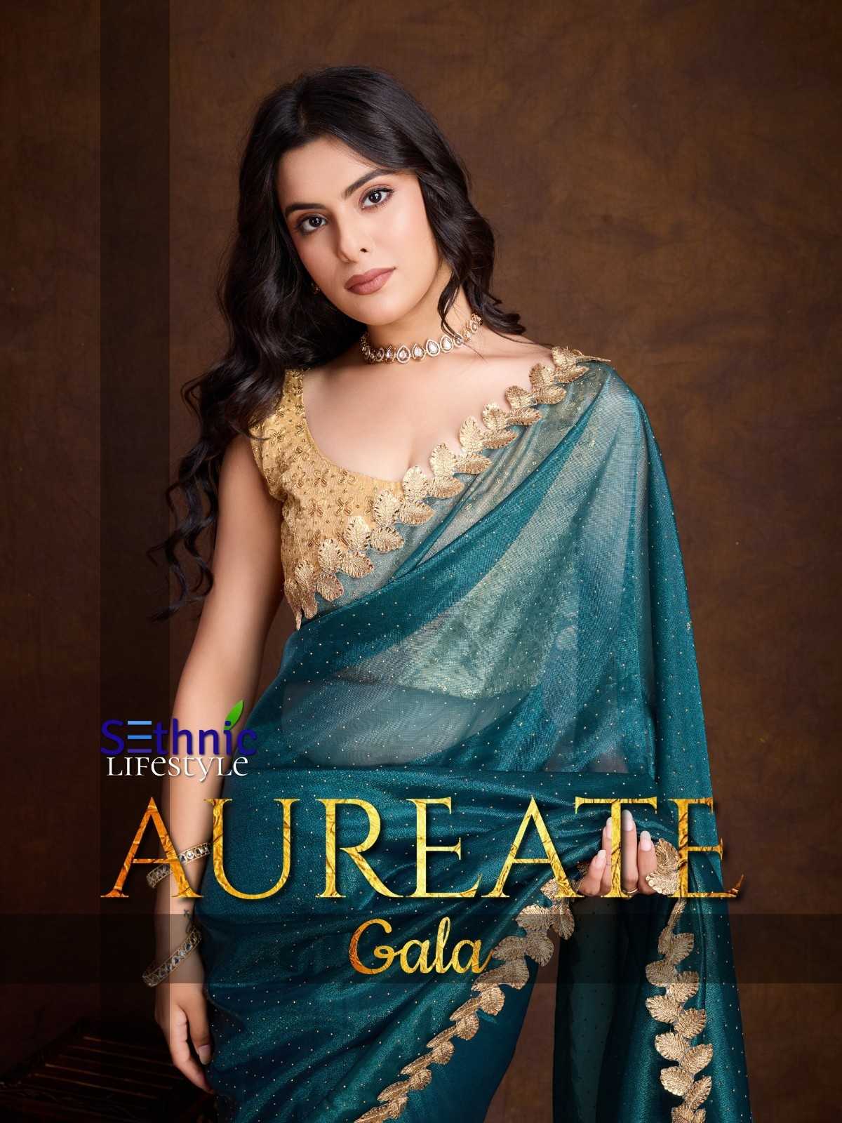 aureate by sethnic lifestyle twill elegance style saree with blouse 