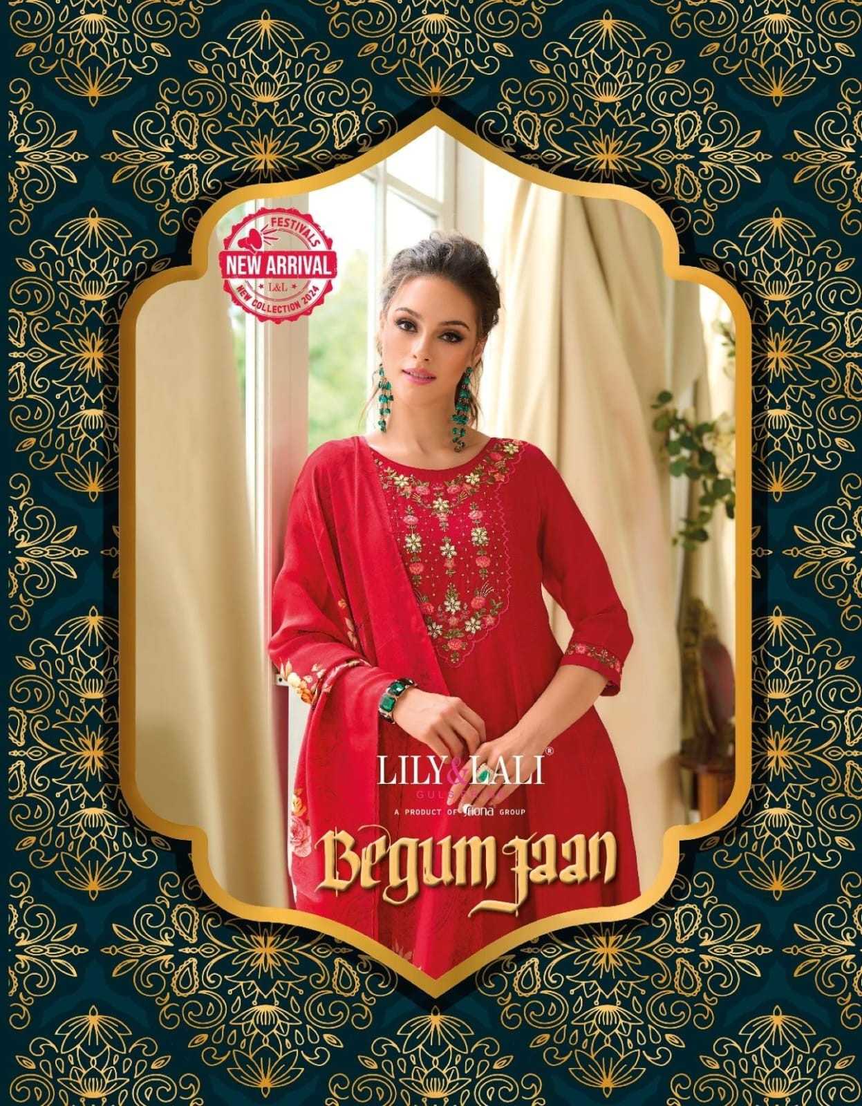 begum jaan by lily & lali anarkali style vichitra silk full stitch party wear suit 