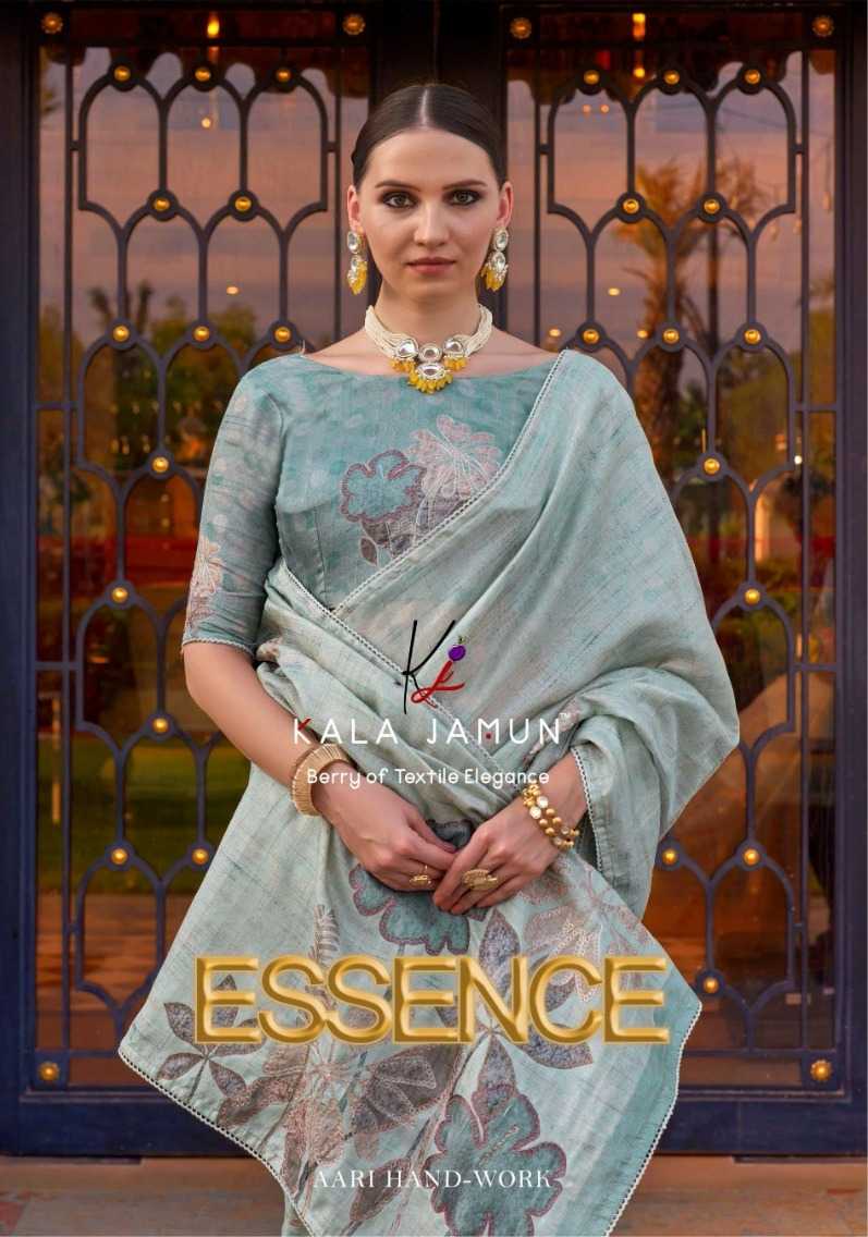 essence by kala jamun 321- 326 tissue jari work fancy saree exports 