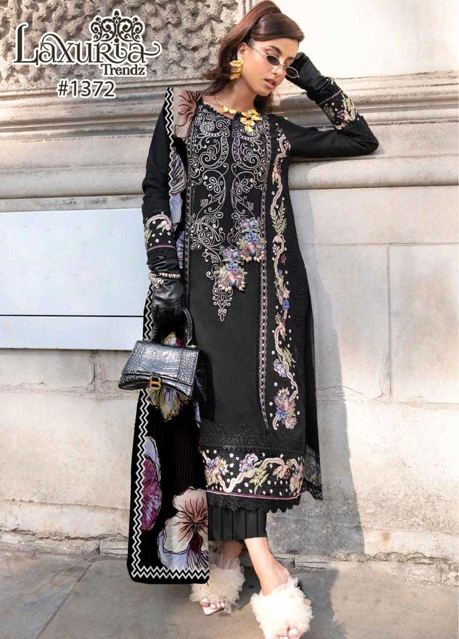 laxuria trendz 1372 readymade georgette fashionable pakistani 3pcs dress