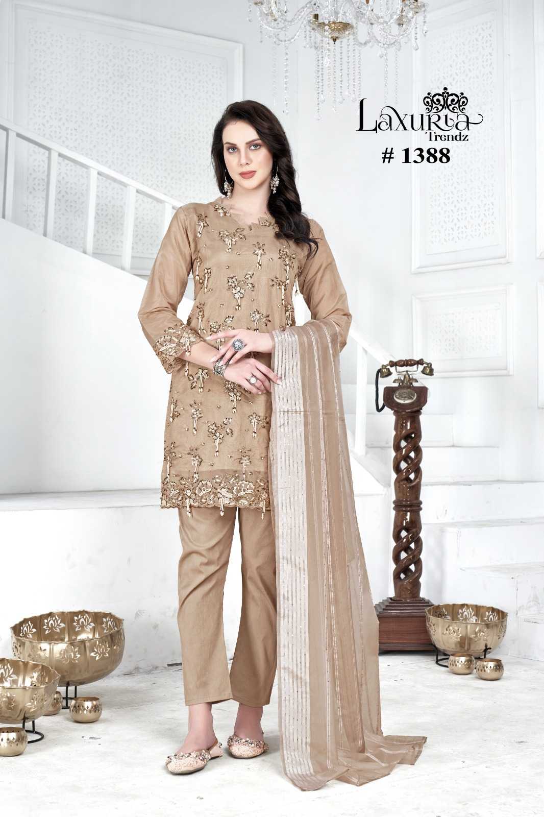 laxuria trendz 1388 organza classic look readymade pakistani dress