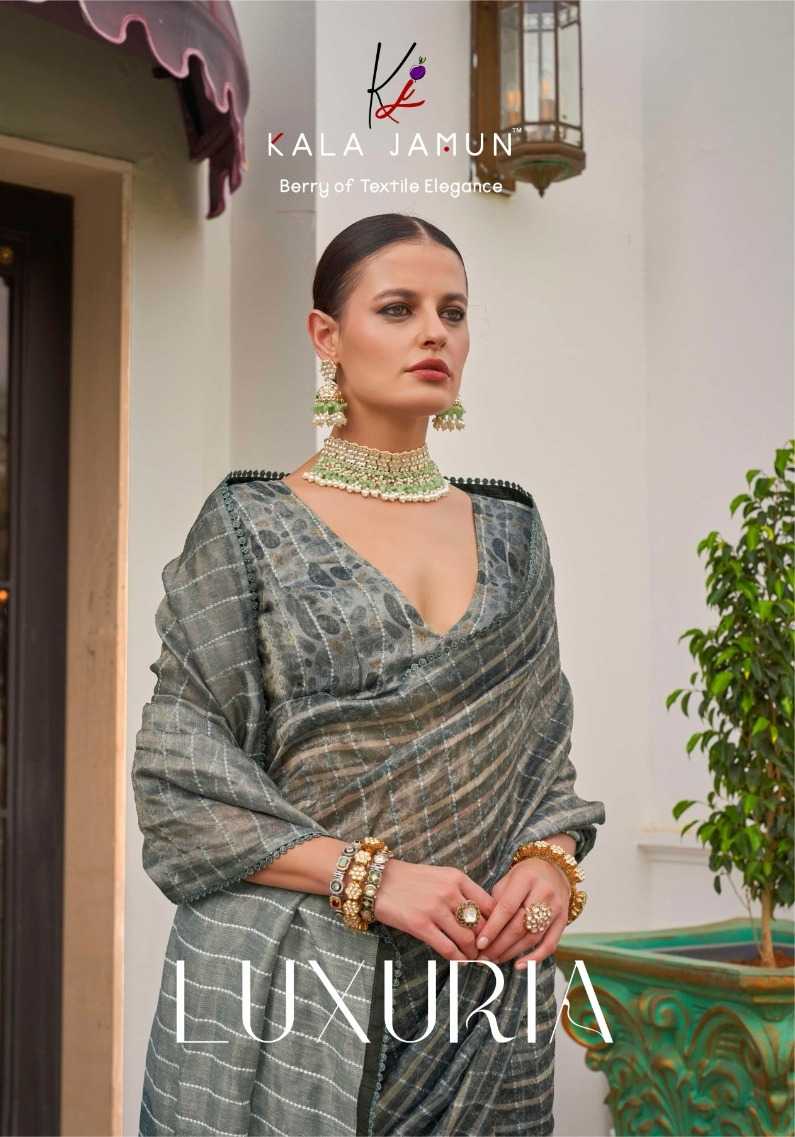 luxuria by kala jamun 3001- 3007 tissue jari work best saree online 