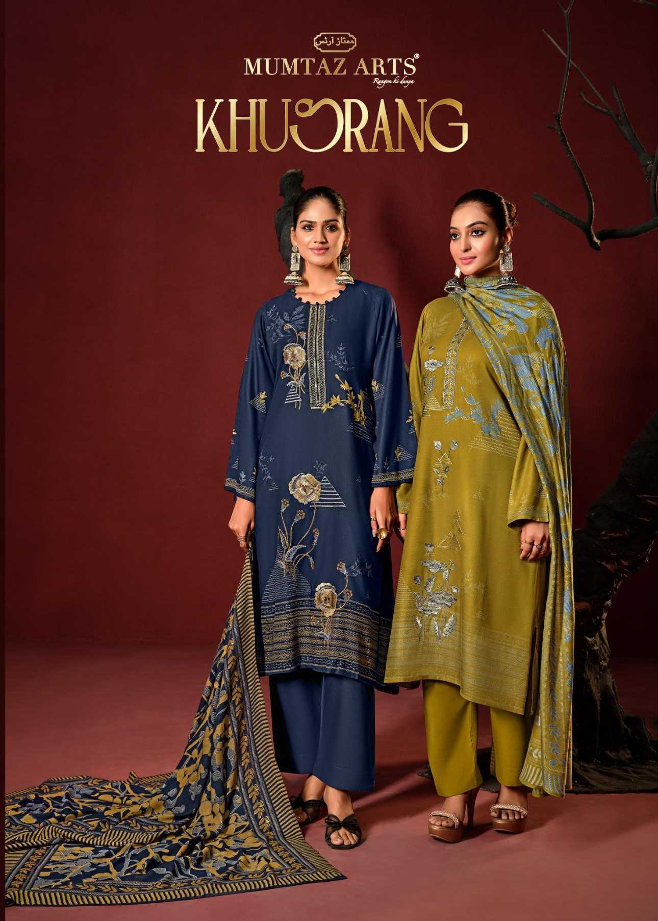 mumtaz arts khusrang modern pakistani viscose pashmina dress