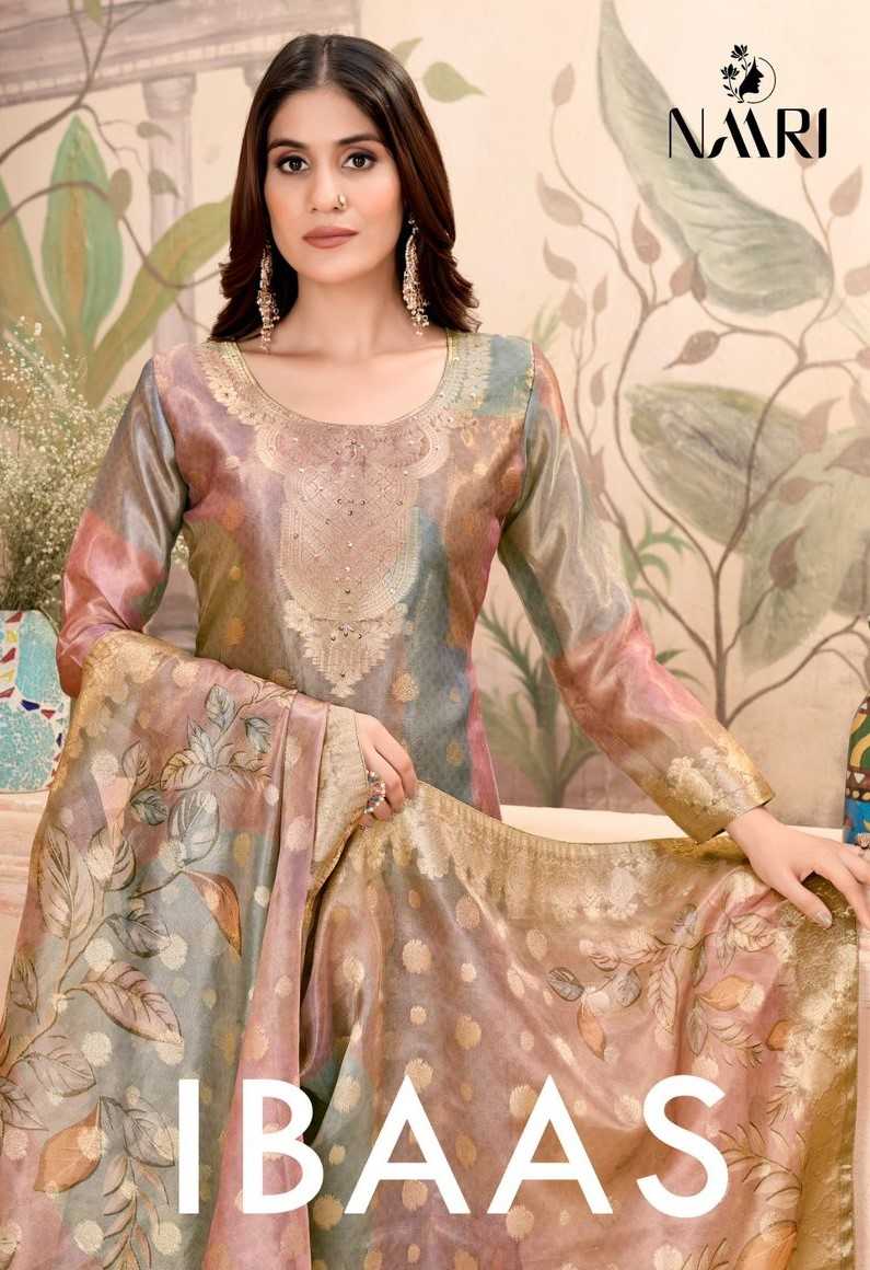 naari ibaas simmer jacquard beautiful look dress material exports 