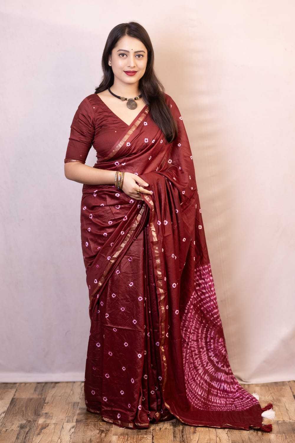 pr kc 185 magic bhandani chanderi cotton saree collection