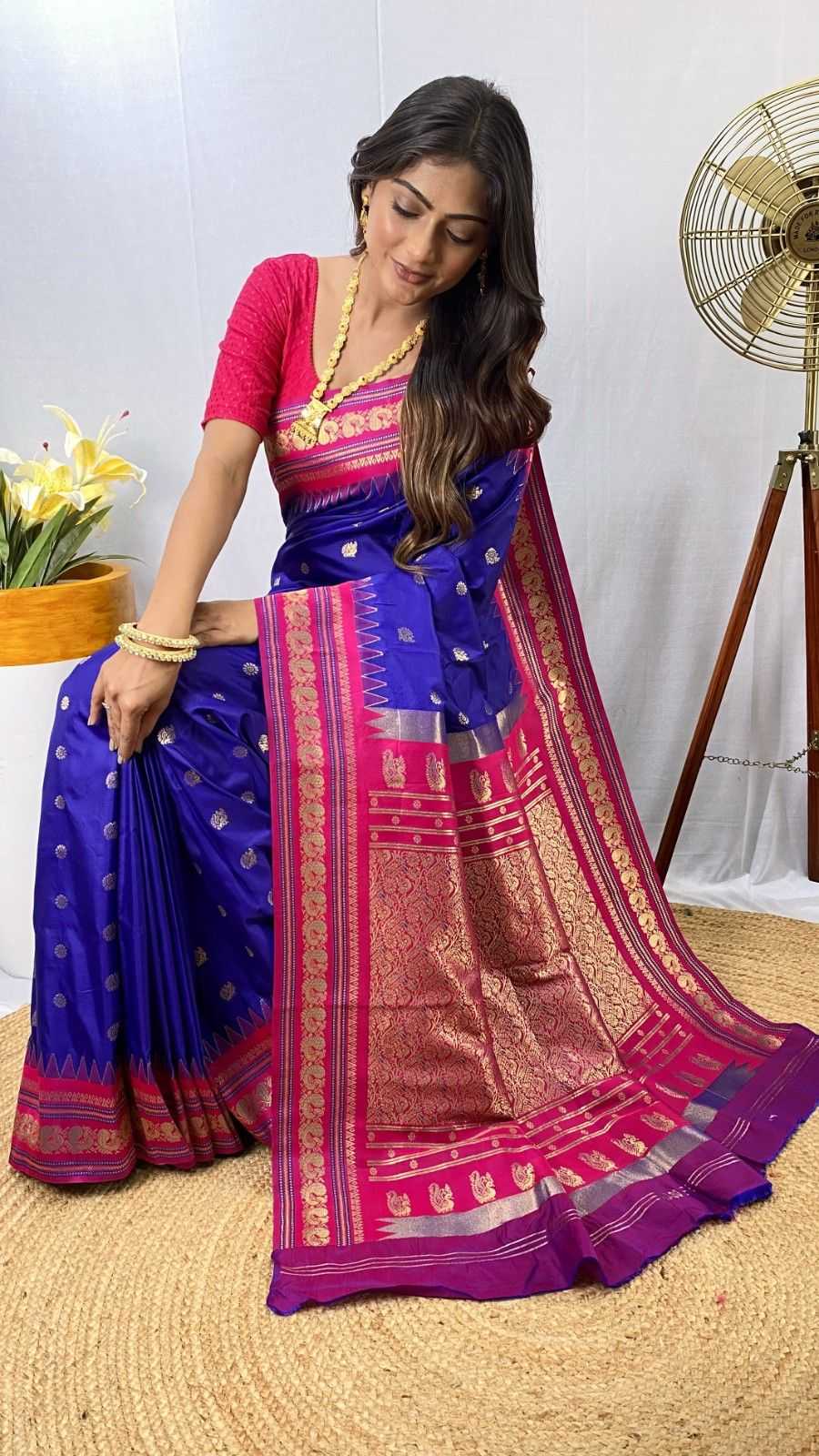 pr kc 3024 beautiful paithani peacock style silk weaving pattern saree