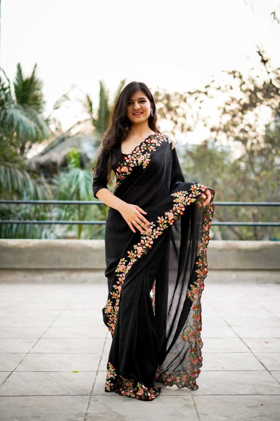 pr kc 328 vichitra silk embroidery work stylish look saree for women