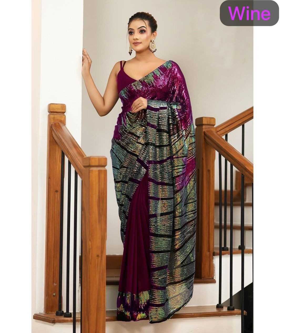 pr kc 818 beautiful multi colour georgette saree collection