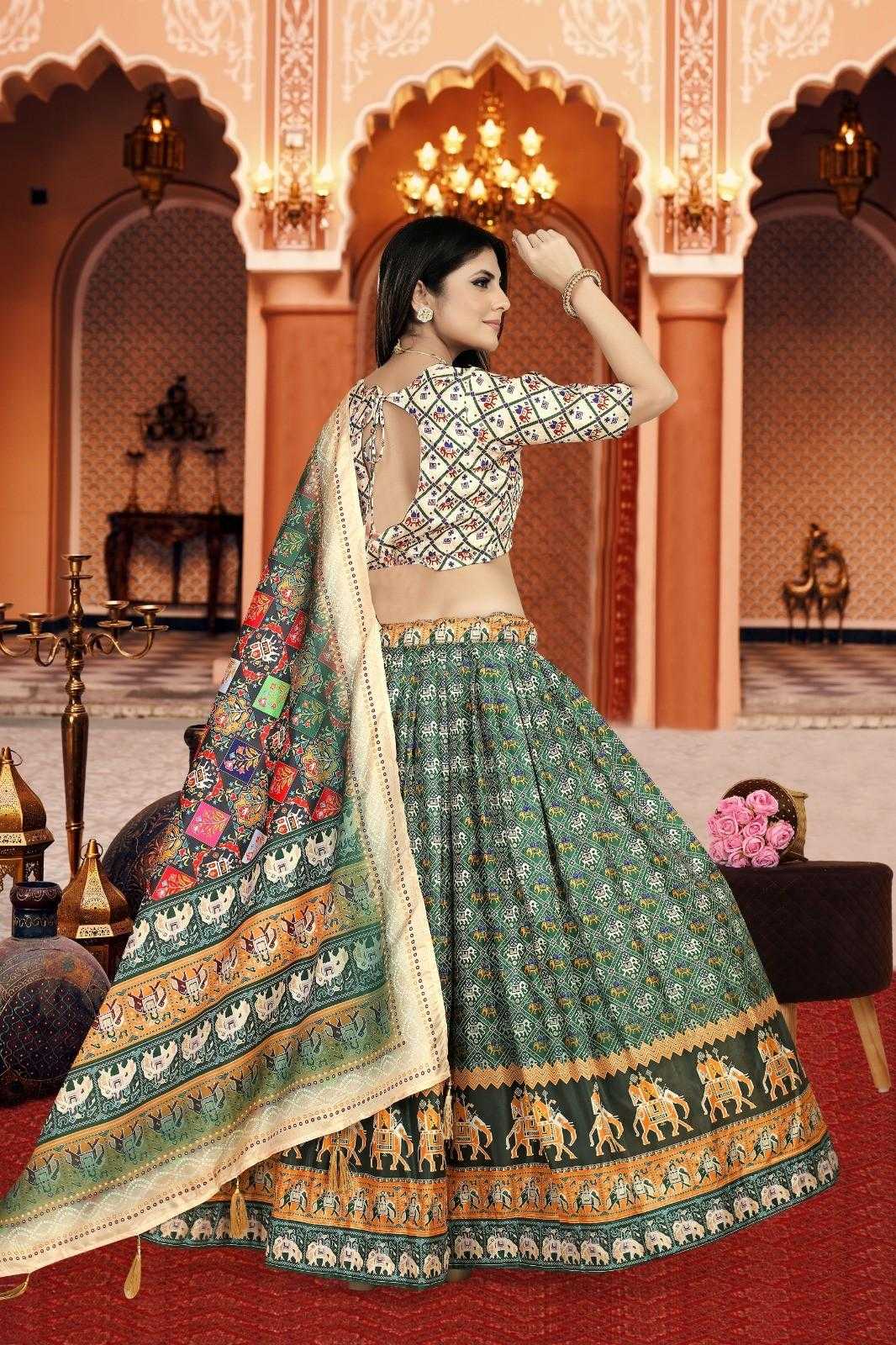 pr lucaya 1401-1407 dola silk digital print fully stitch navratri chaniya choli 