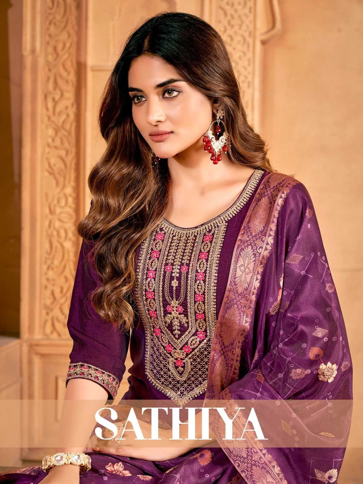 pr sathiya vichitra silk cotton readymade 3pcs dress