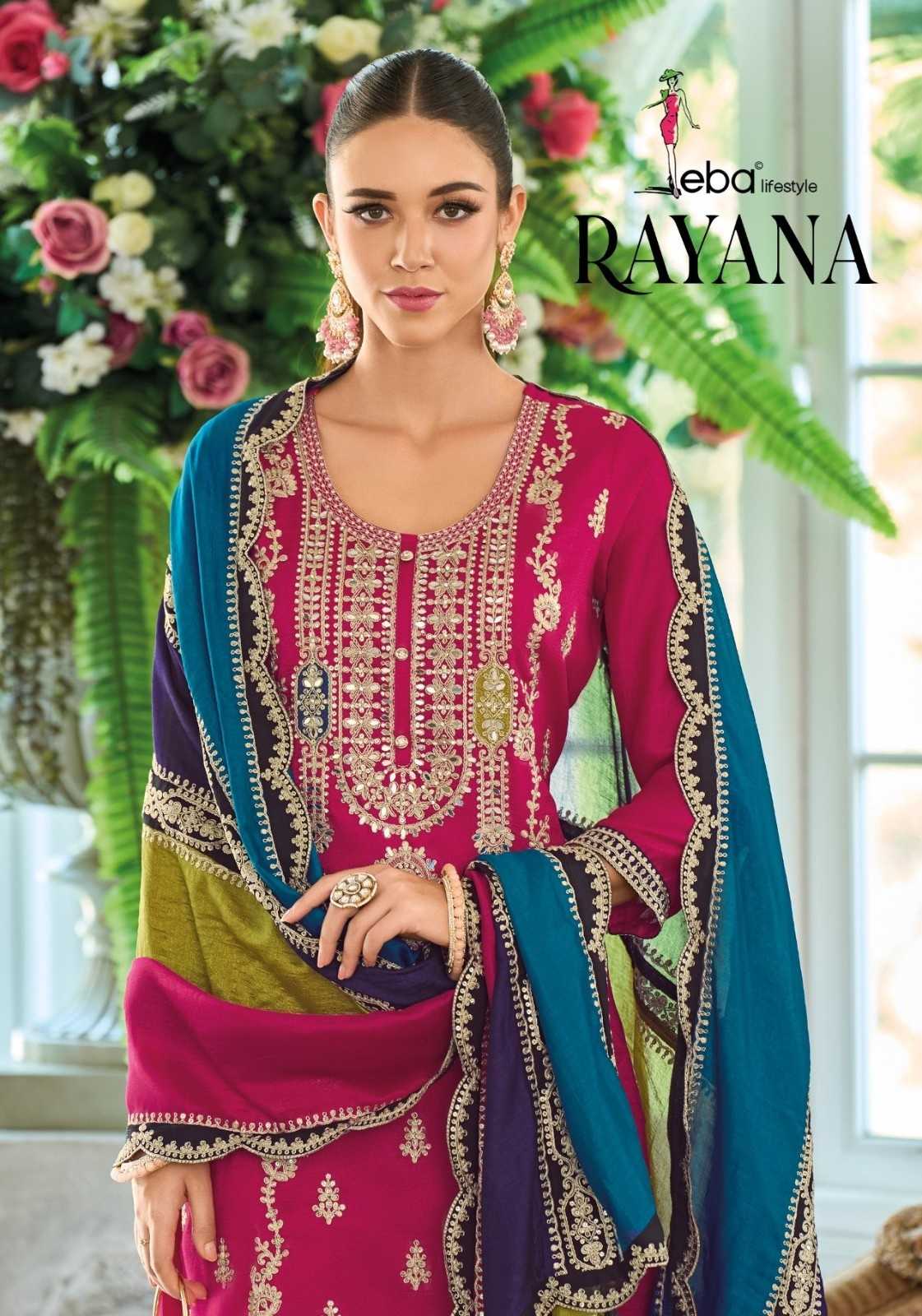 rayana by eba lifestyle chinon full stitch elegant style pakistani salwar suit 