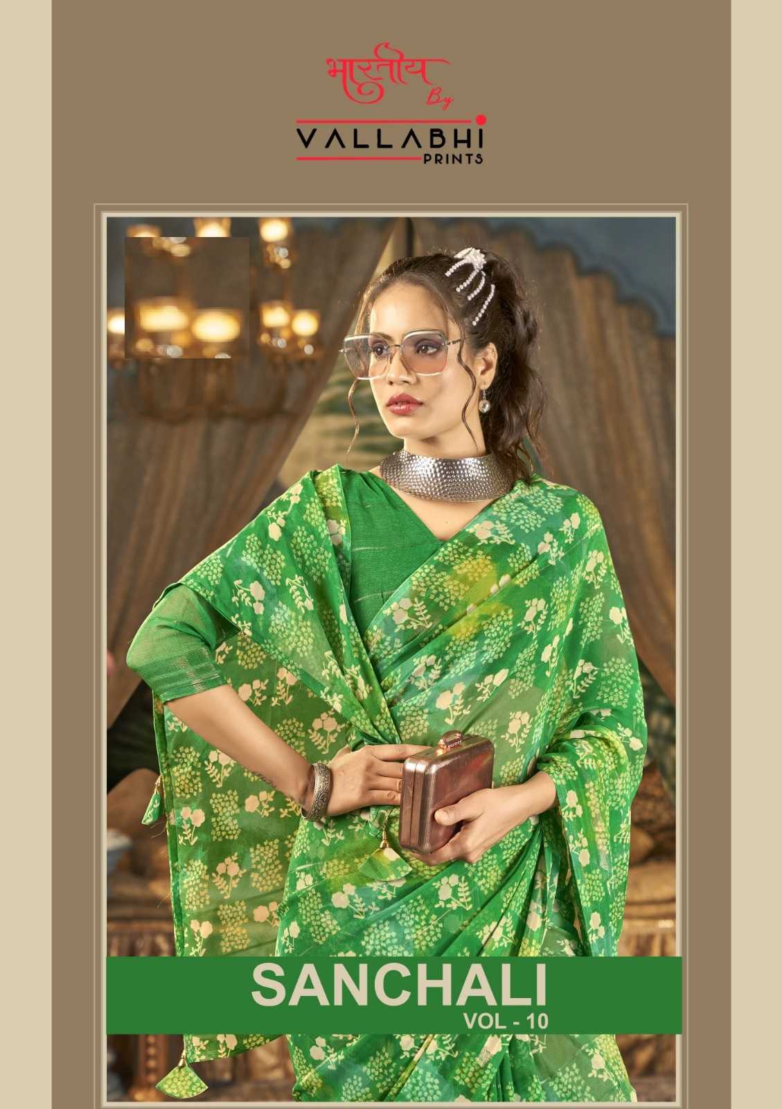 sanchali vol 10 by vallabhi prints beautiful print georgette saree