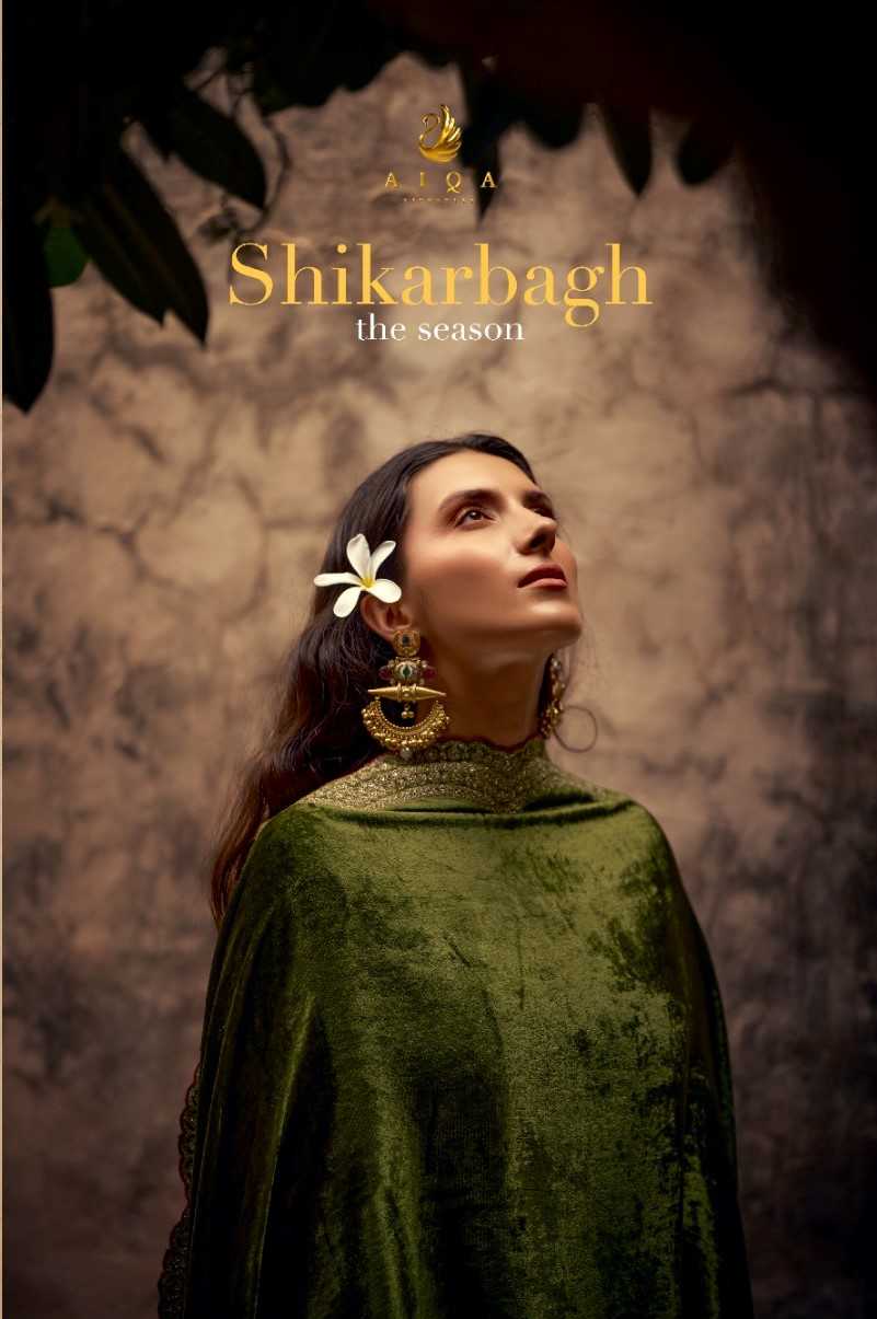 shikarbagh by aiqa lifestyle velvet designer winter special trendy suits