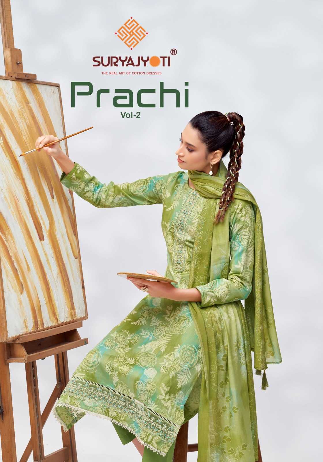 suryajyoti prachi vol 2 jam satin print daily wear dress material exports 