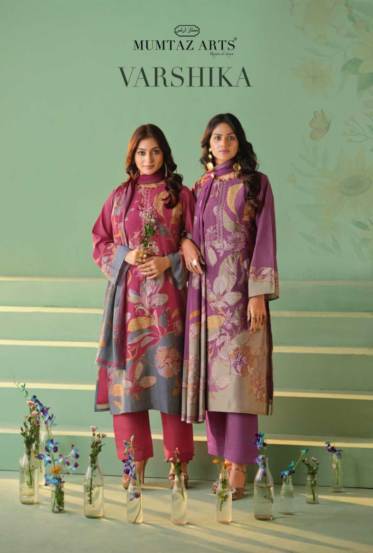 varshika by mumtaz arts beautiful muslin print pakistani dress material 