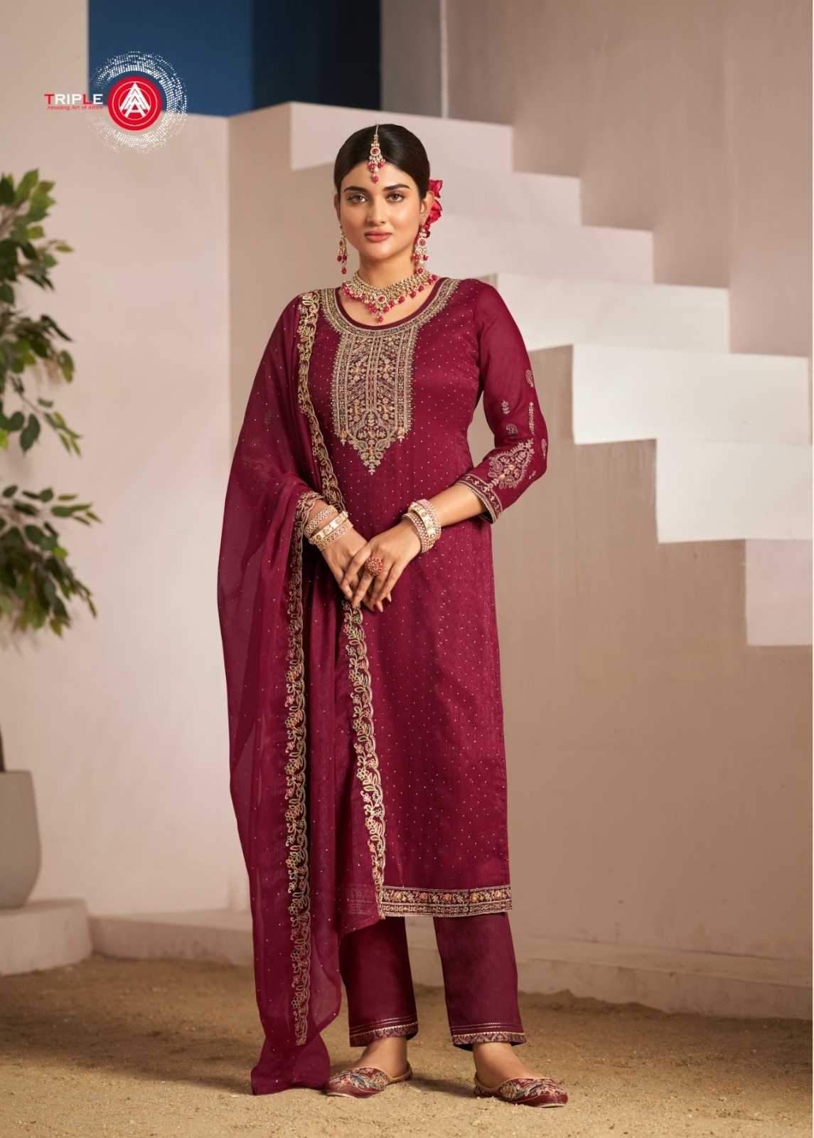 zankar triple a georgette fully stitch jarkan work big size new design dress 2024