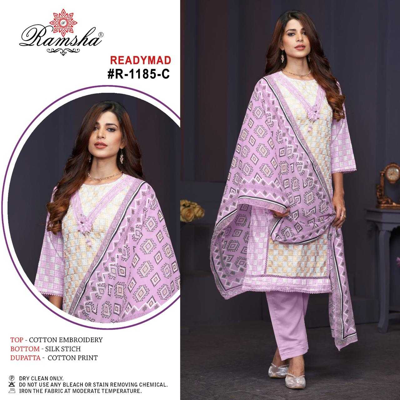 1185 nx by ramsha cotton modern pakistani full stitch salwar suit