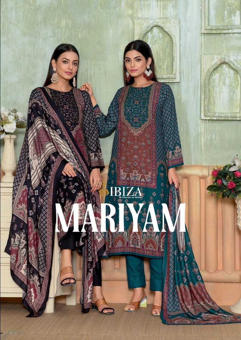 ibiza lifestyle mariyam viscose pashmina winter collection suits