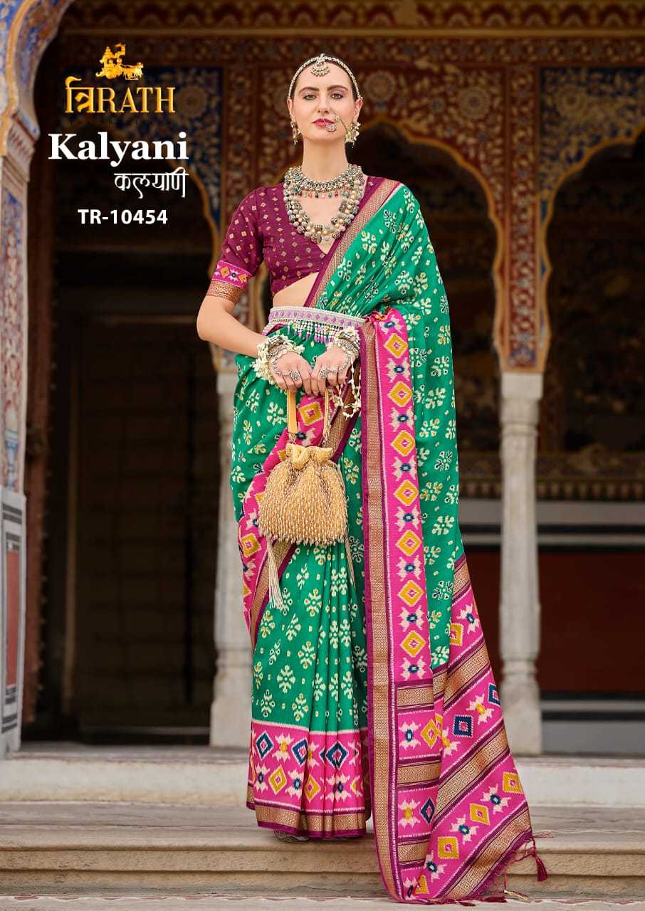 kalyani by trirath silk 10451-10456 beautiful saree with fancy blouse 