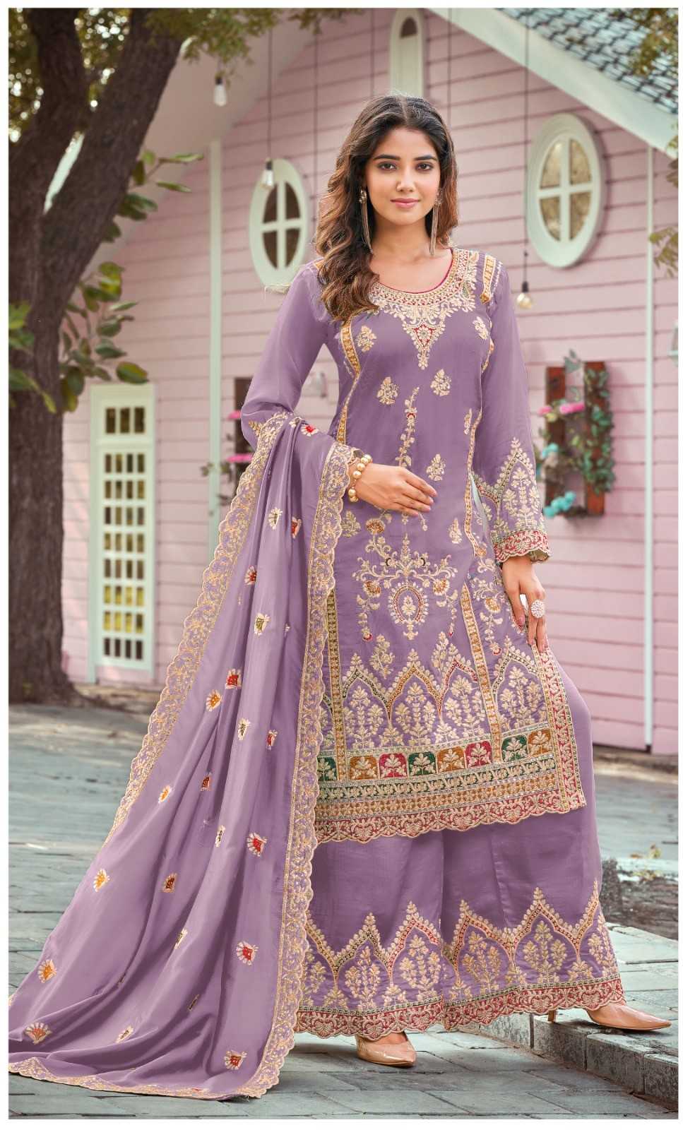 khas 4403 cosmos silk beautiful readymade 3pcs dress