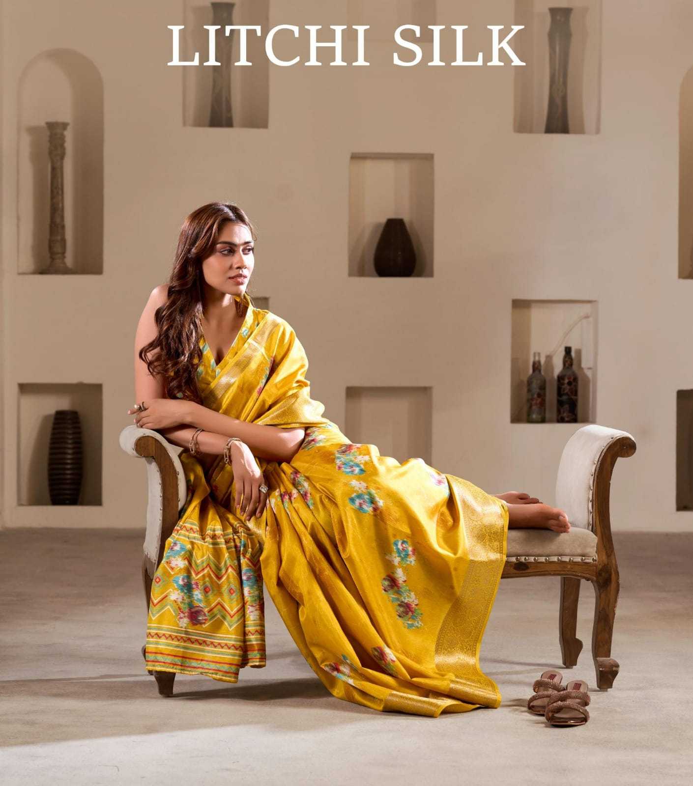 litchi silk by rajpath popular design dola silk saree exports 