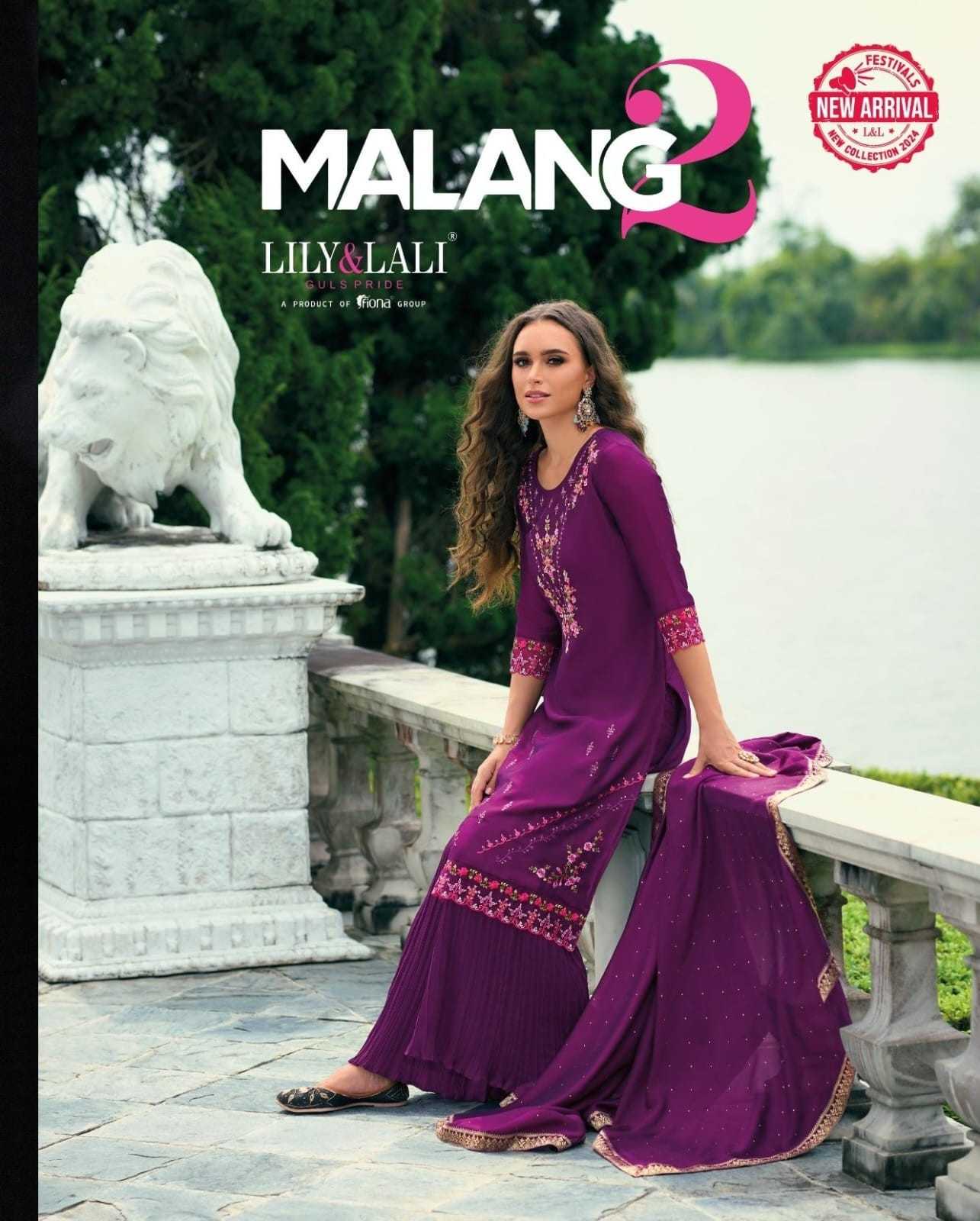 malang vol 2 by lily & lali vichitra silk embroidery readymade suits 