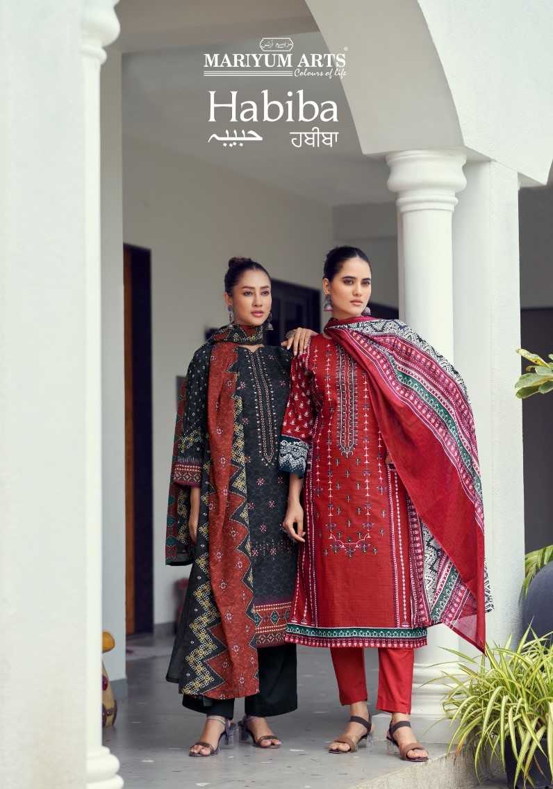 mariyum arts habiba cotton printed 3pcs suits online