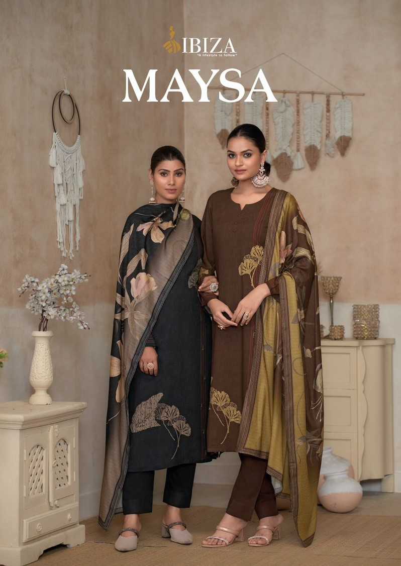 maysa by ibiza viscose pashmina winter wear salwar suits