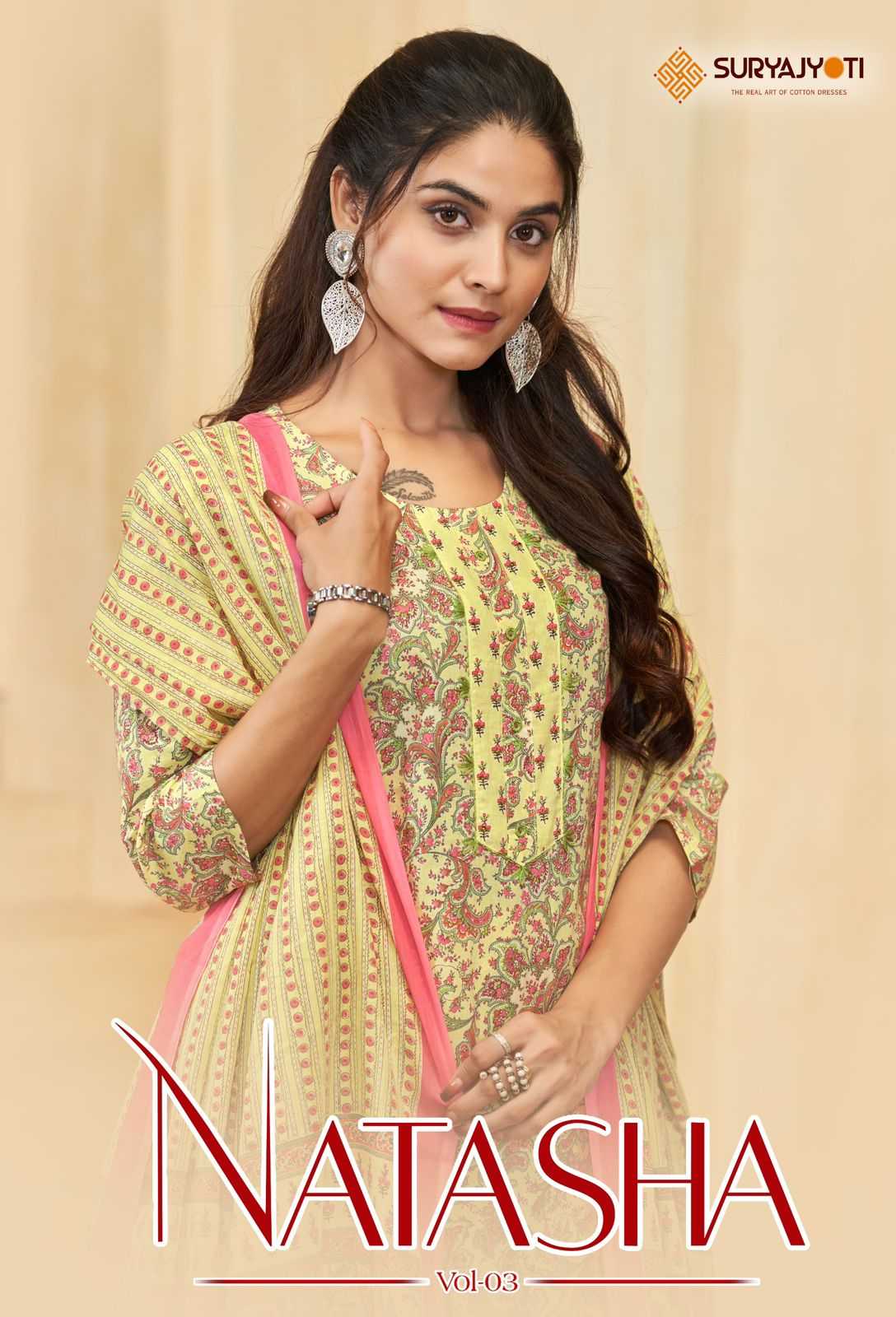 natasha vol 3 by suryajyoti lawn cotton readymade suits